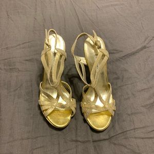 Gold heels that I wore to prom